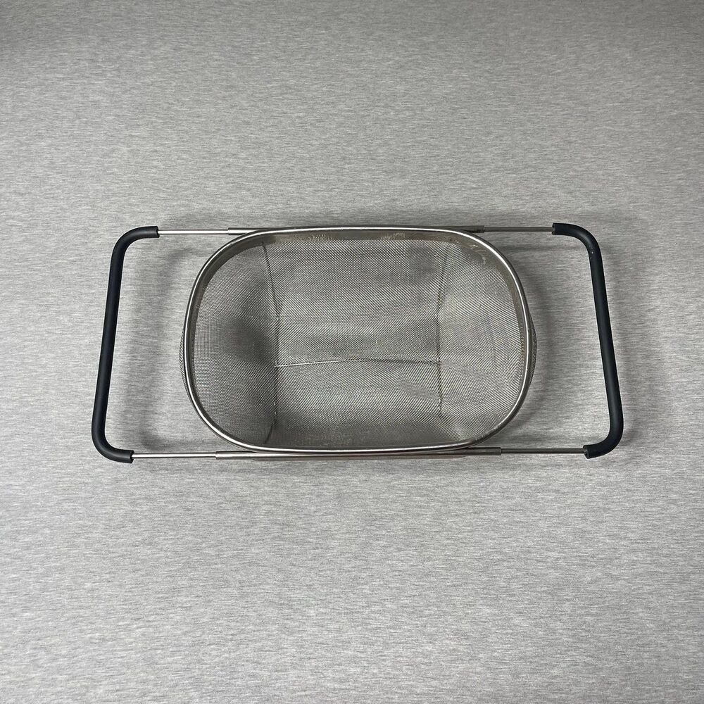 Makerstep Over the Sink Stainless Steel Colander Strainer Basket